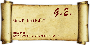 Graf Enikő névjegykártya